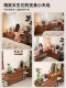 Solid Wood Dressing Table with Drawers, Bedroom Bedside Vanity Table, Integrated Storage Cabinet in Vintage Style for Master Bedroom, Small Apartment Home Cabinet