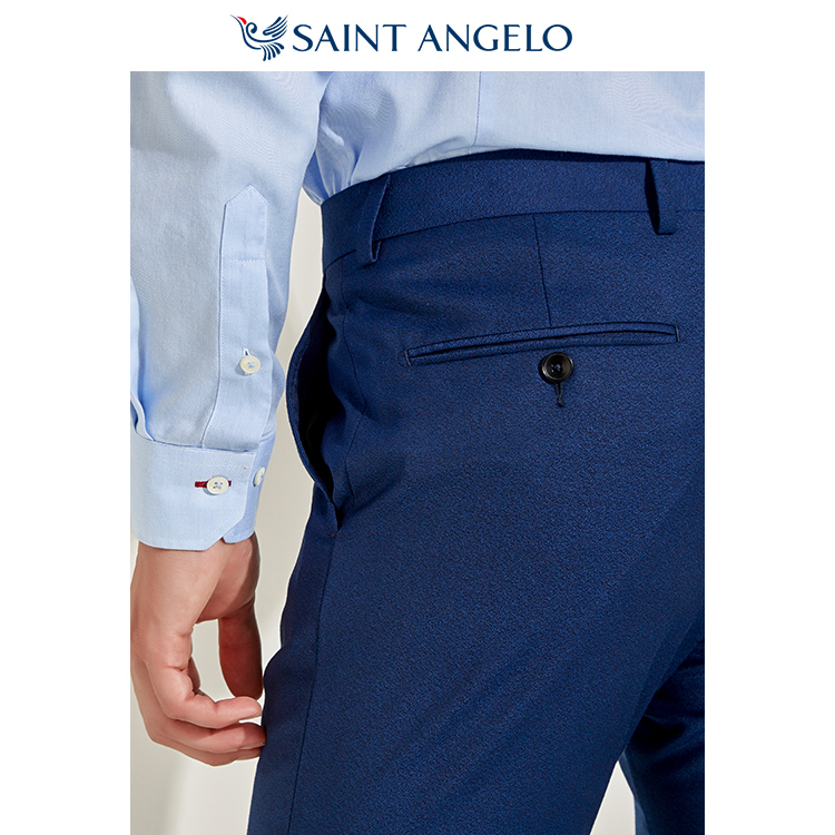 báo cáo Saint Angelo Đó quần Suit Trim xanh quần Suit Các Bird Business Suit nam.