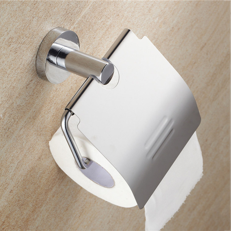 Punch-free stainless steel toilet paper rack roll rack bathroom sanitary tissue hanging paper towel rack roll toilet paper holder wall hanging