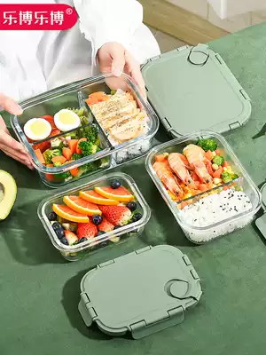 Lebo Lebo glass lunch box Lunch box Microwave oven heating lunch box Office workers with rice insulation special bowl