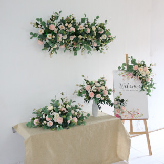 Simulated floral photography set wedding arrangement