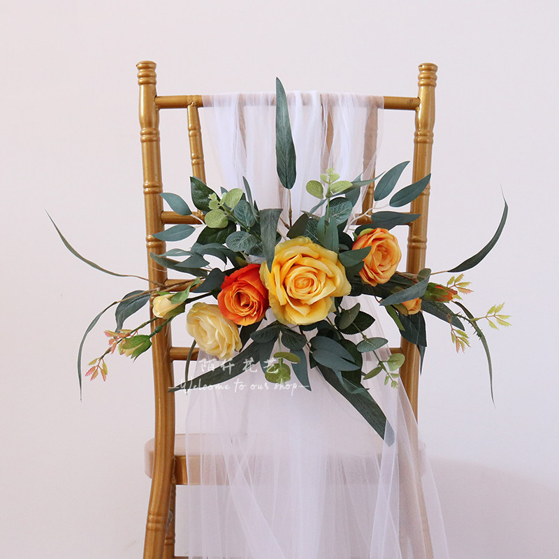 Wedding Emulation Flower Back Flowers Fake Bouquet Outdoor Wedding Church Banquet Festivities Wall Decoration Doors Decorated Stairs Decoration