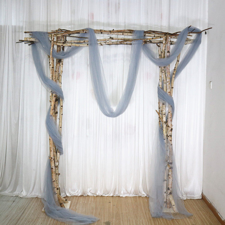 Birch branches multi-wood combination wood arch outdoor forest wedding celebration opening window back flower rack exhibition stand