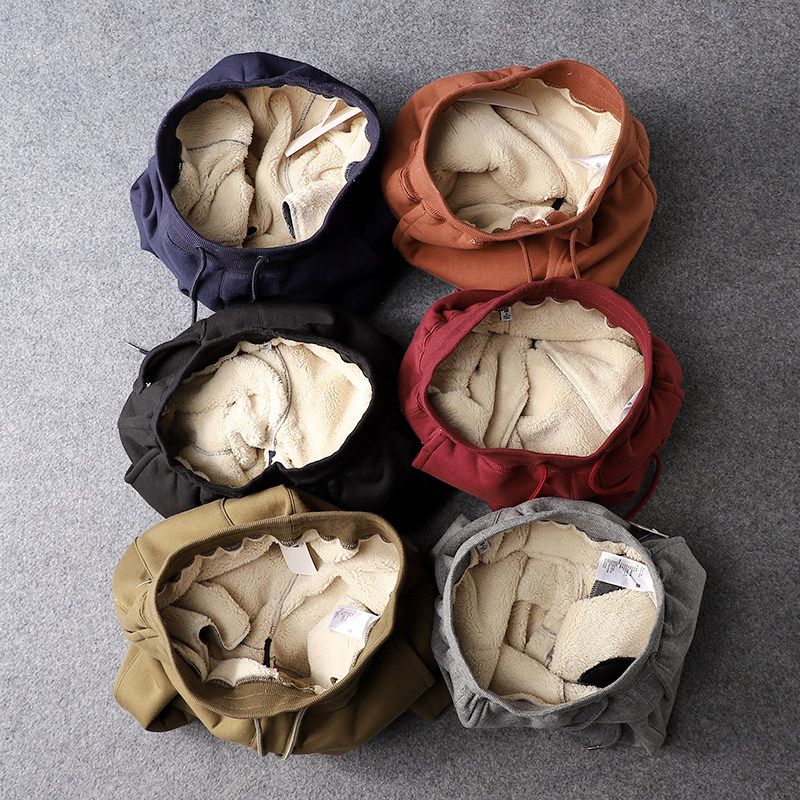 Just baked too warm autumn and winter lovers thickened velvet sports imitation lambskin casual trousers T5162