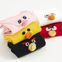 Cute Socks Children Korea Day Series Cartoon Three-dimensional Small Birds Midbarrel Socks Summer Thin and Nets Red and Blame Short Socks