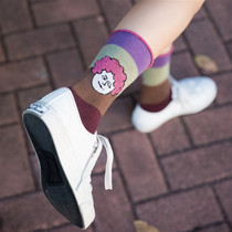Long Sox children Chains Long Sox South Korean street trend autumn and winter in the middle of the day The stocking day is cute and funny cartoon