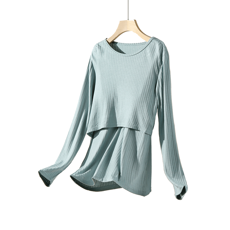 Wear breastfeeding clothes when going out, spring, autumn and winter pajamas, nursing clothes