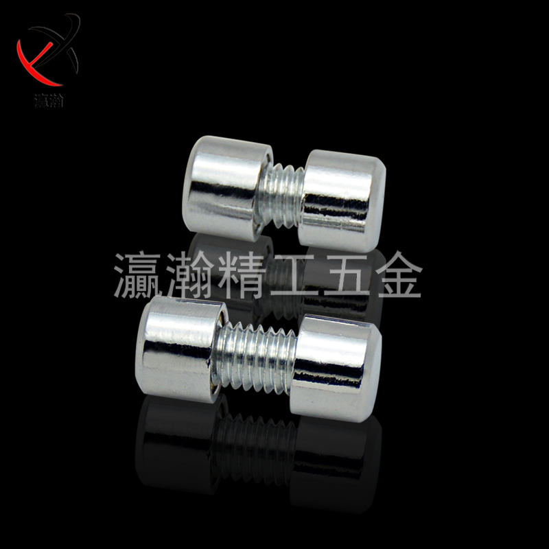 Double-headed advertising nails Double-headed nails mirror nails glass free-drilling advertising nails Stainless steel glass nails 1000