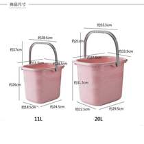 Waterproof Shuo material bucket Square water storage bucket Bathing square large water bucket Cleaning laundry bucket Dormitory large capacity bucket