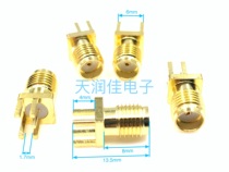 RF coaxial connector SMA-KE female ordinary external tooth inner hole positive offset foot 1 6mm plug-in router