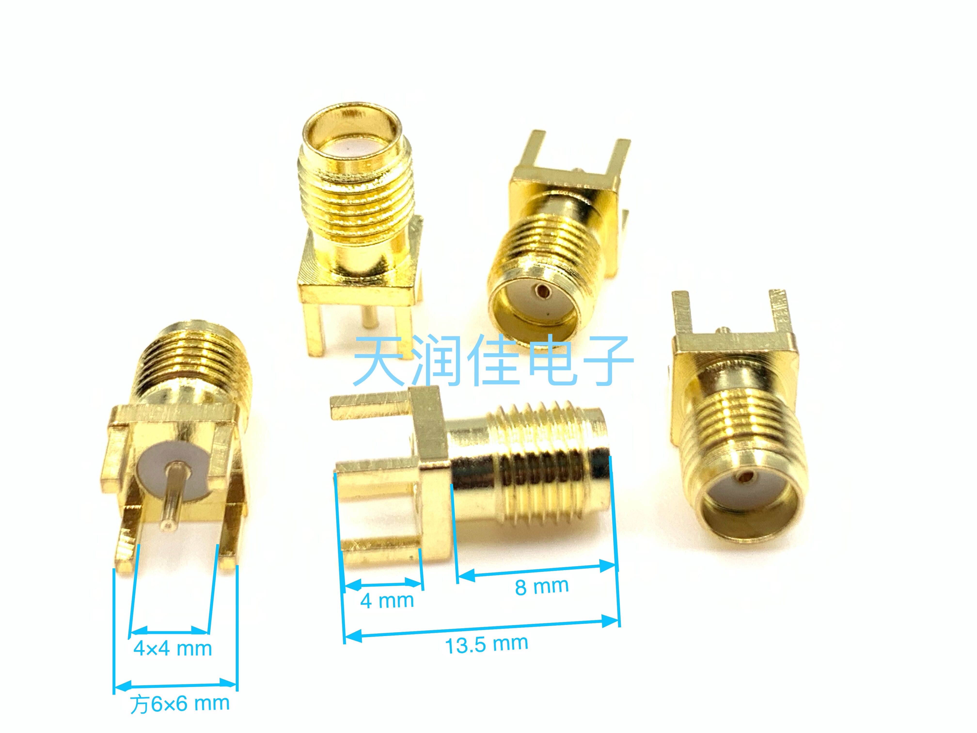 RF coaxial connector SMA-KE female head common outer tooth inner hole positive 5-pin board wireless router