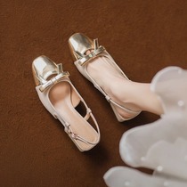 Small ckerwin outer wear Baotou sandals for women 2024 summer new fairy style bow thick heel Mary Jane shoes