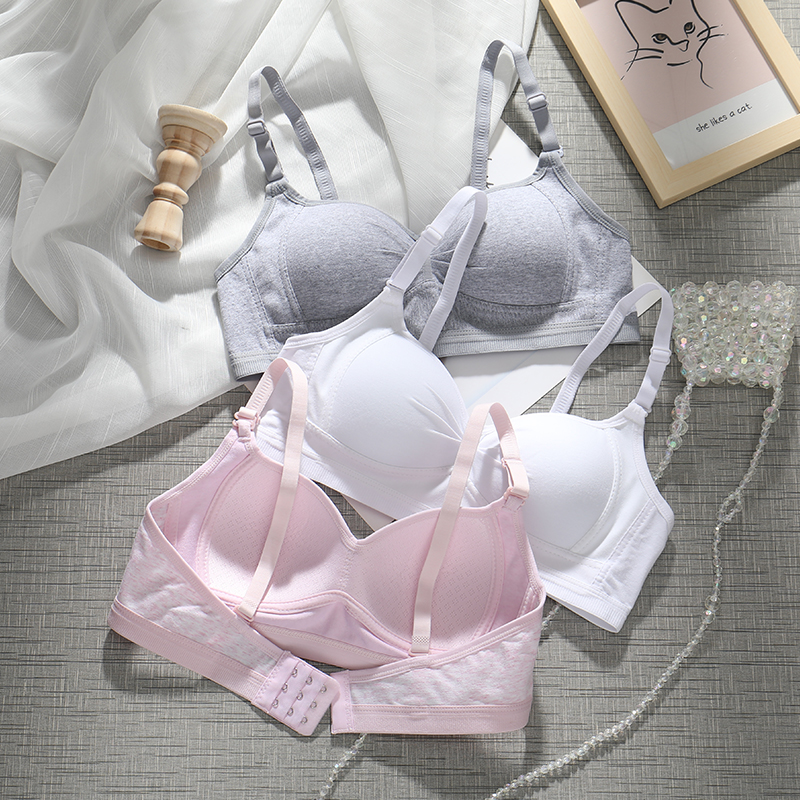 Thin undershirt female small breasts gather without steel ring Girl student closeted breast large breasted chest and small minimalist lingerie bra