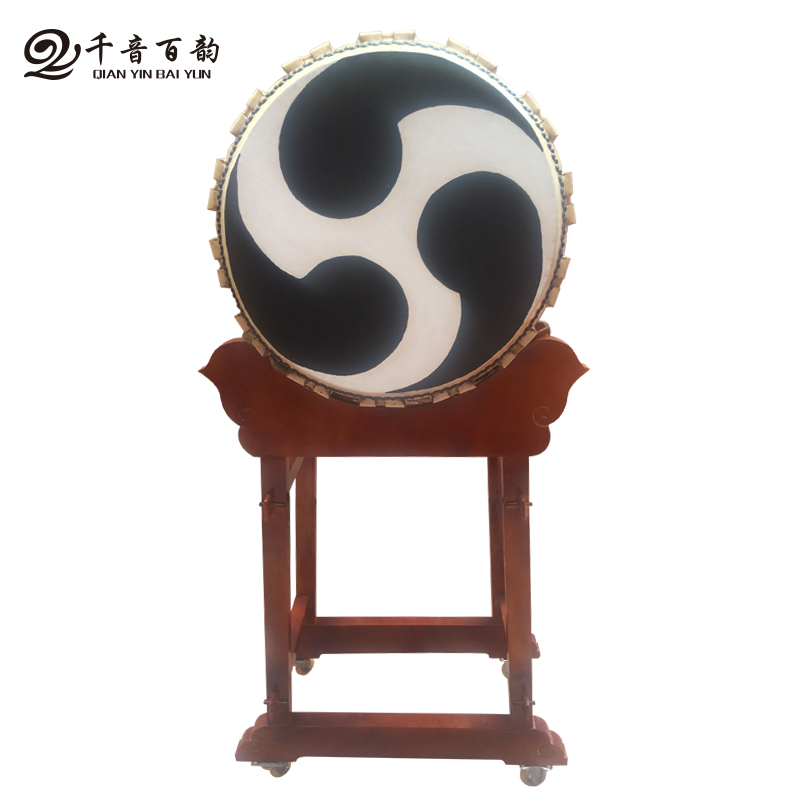 Manufactor custom-made ghost Taigu Japanese curly drum painted drum decorative drum Tai Chi drum cowhide drum dragon drum vertical big drum