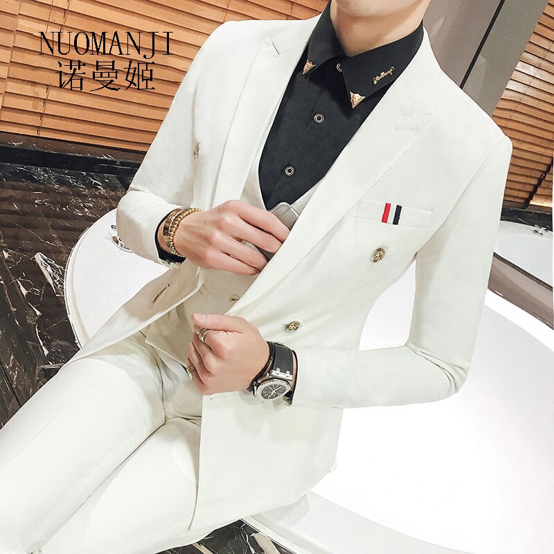 Norman Ji men's suit suit high-end simple trend Wild temperament fashion business career formal suit trend