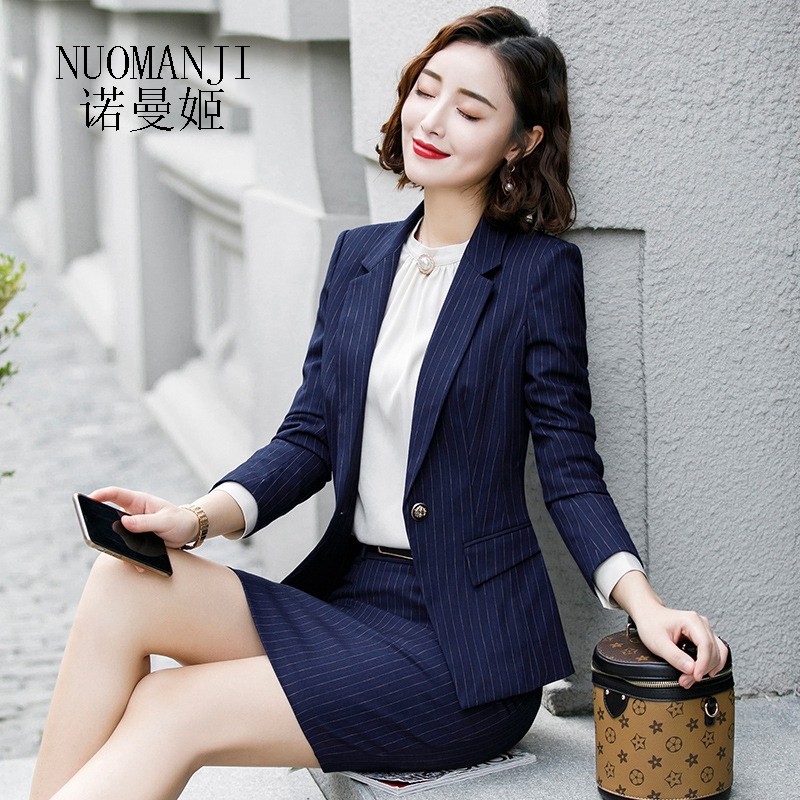 Norman Ji Fashion ladies' professional suit individuality small scenework Three sets of temperament The suit minimis about 100 hitch