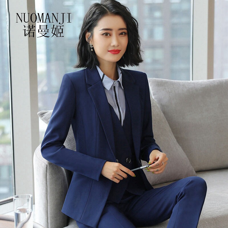 Ms. Norman Ji Slim fit and slim work clothes high-end temperament all-match business sales suits long-sleeved overalls trend