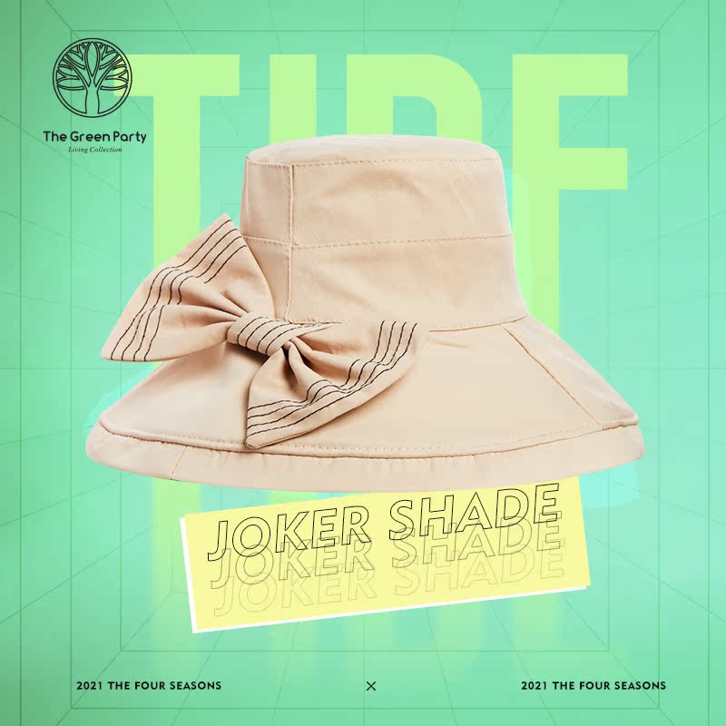 TheGreenParty Korean version spring and summer sunscreen butterfly knot wide eatery fisherman hat sunhat