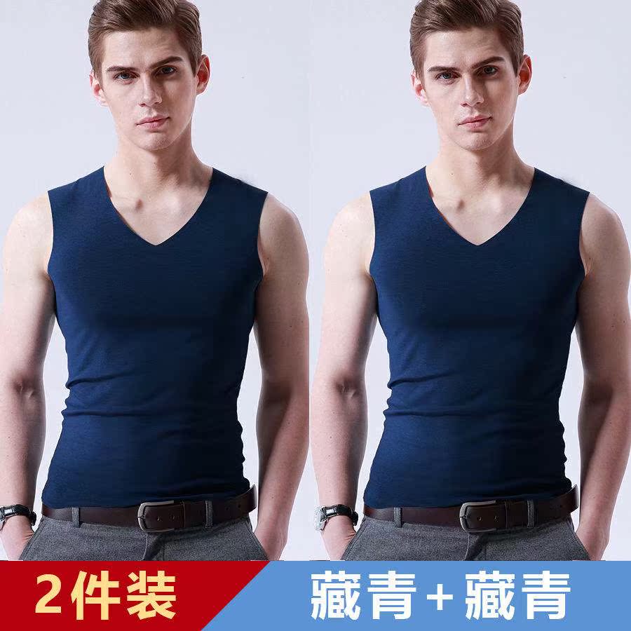 12 mảnh mens băng lụa đánh dấu vest cỡ lớn rộng vai V-cổ thân hình đáy-out trẻ mùa hè.