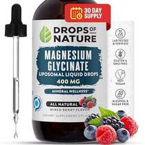 Magnesium Glycinate Liquid Drops ) Vegan Non-GMO Enhanc
