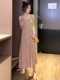 Gentle Floral Suspender Dress for Women, Spring and Summer New Style, Small Daisy V-Neck Slimming Inner Chiffon Long Dress