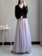 Gauze Skirt, Mesh Skirt, Women's Summer Super Pretty Skirt That Covers the Crotch and Makes You Look Slimmer, Long Skirt, Purple Drapey Skirt, Super Fairy-Like, Puffy Skirt