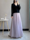 Gauze Skirt, Mesh Skirt, Women's Summer Super Pretty Skirt That Covers the Crotch and Makes You Look Slimmer, Long Skirt, Purple Drapey Skirt, Super Fairy-Like, Puffy Skirt