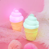 ins Nordic Creative ice cream shape feeding lamp childrens room decoration toy night light girl heart small table lamp