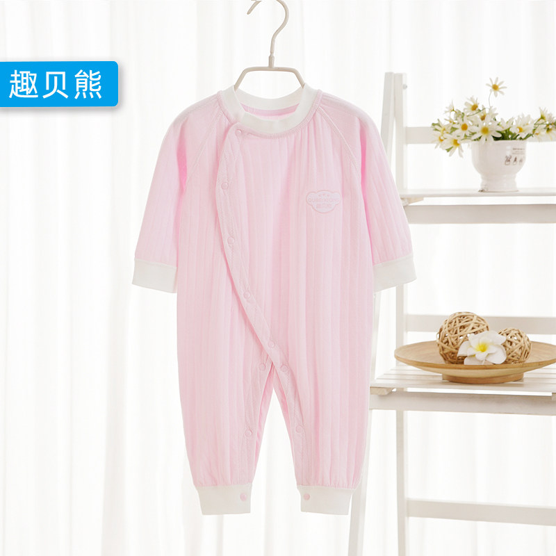 婴儿连体衣服春秋装纯棉内衣男女宝宝睡衣婴幼儿衣服内衣冬装爬服