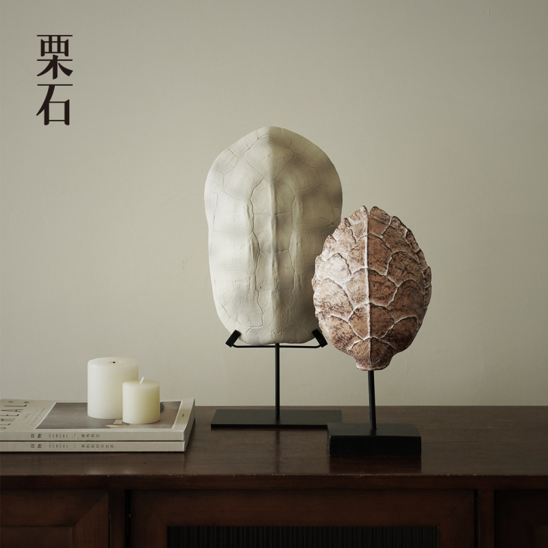 Lishi [Xuanjia] Retro Resin Imitation Turtle Shell Decorative Ornament, Antique Style for Living Room, Study, Tv Cabinet, Tabletop