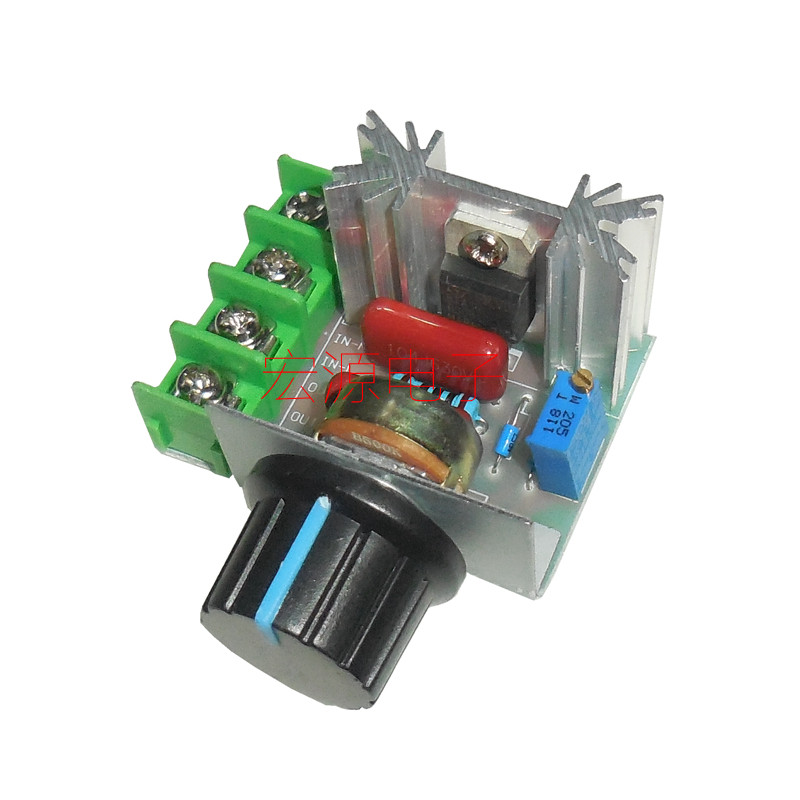 220v 2000W可控硅大功率电子变压调压器调光调温电机马达调速模块