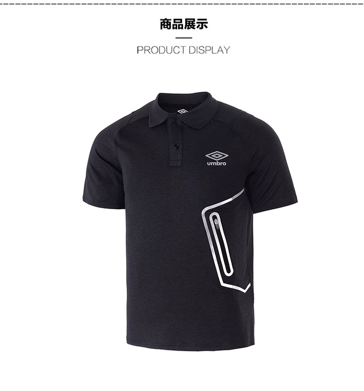 Umbro UMBRO chính hãng áo polo ngắn tay nam mùa hè mới đào tạo toàn diện kinh doanh bình thường tay áo ngắn - Áo polo thể thao