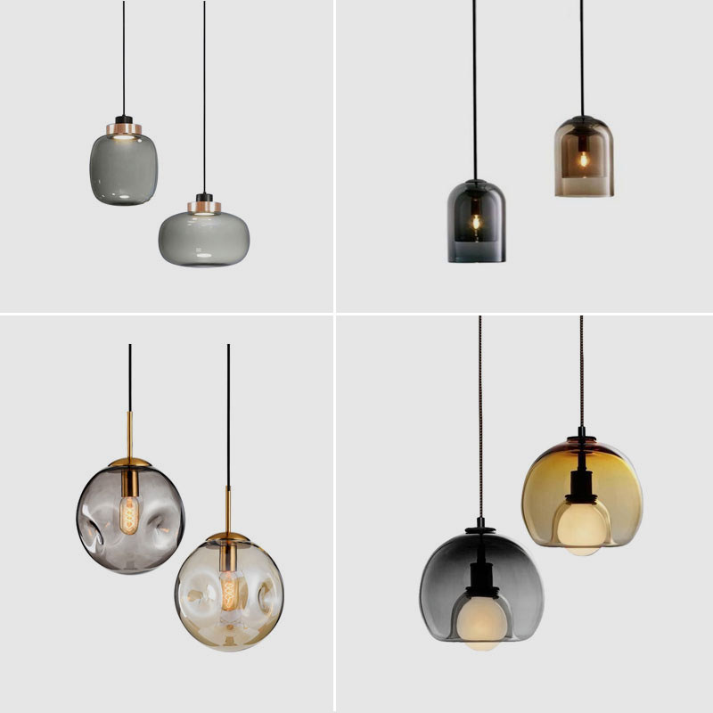 New Nordic Glass Personality Creative Three Heads Dining Room Clothing Shop Window Milk Tea Shop Postmodern Bedside Bar CHANDELIERS