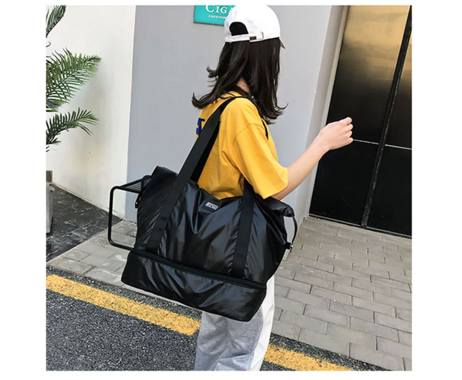 Túi du lịch nữ xách tay lưu trữ ánh sáng Phiên bản Hàn Quốc của phụ nữ khoảng cách ngắn dung lượng lớn lưới màu đỏ du lịch túi thể dục túi hành lý - Túi du lịch túi du lịch adidas