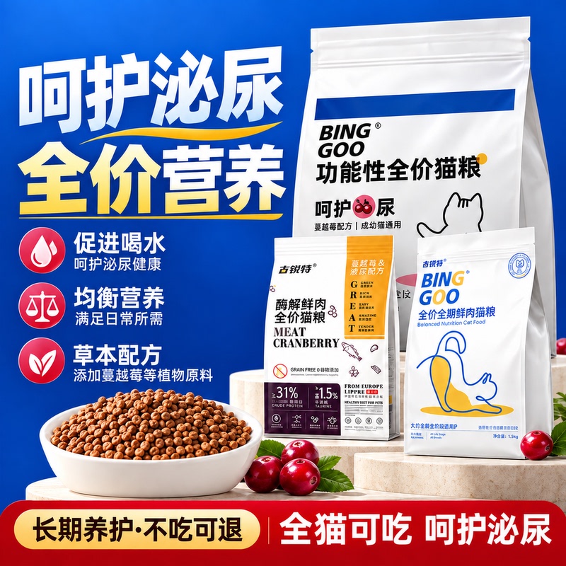 Urinary Cat Food with Cranberry, Diuretic Formula, Specifically for Cats with Urinary Stones, Digestive Care, Low Magnesium Prescription Urinary Cat Food with Cranberry, Diuretic Formula, Specifically for Cats with Urinary Stones, Digestive Care, Low Magnesium Prescription