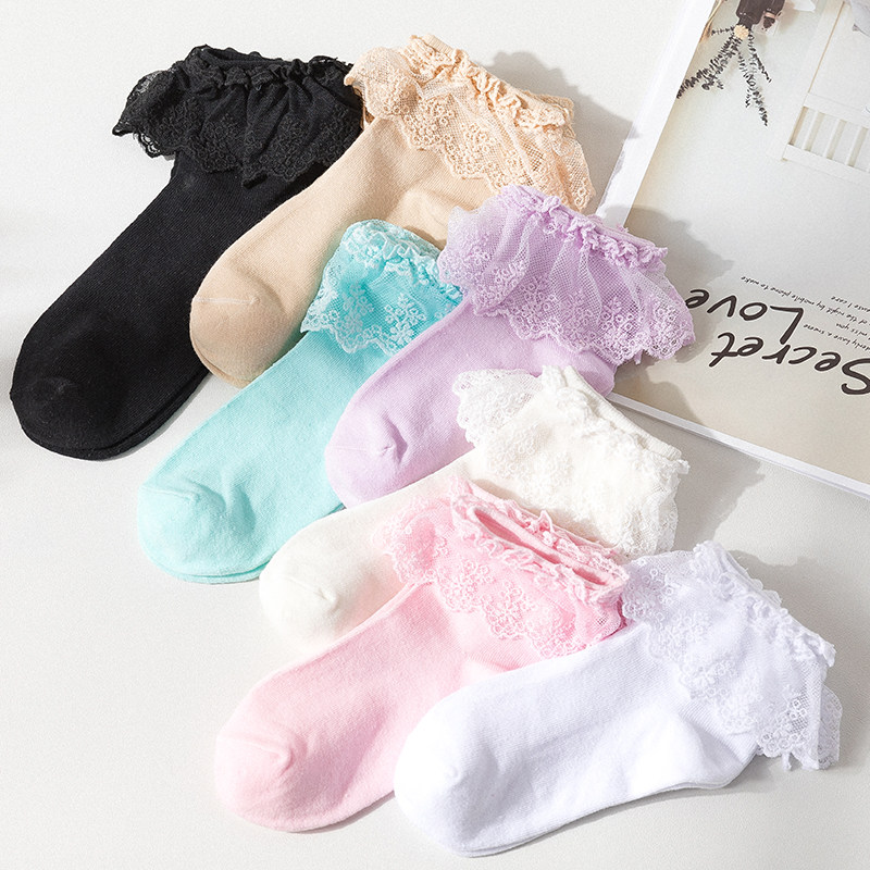 Lace socks women's socks summer thin Lolita cute Japanese white jk lace lolita socks princess socks