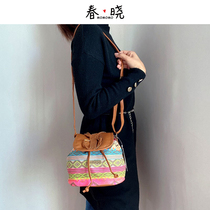 Foreign Trade Single Export Bucket Backet Nationality Totem Retro-Shoulder Slipper Bag Under the armpit