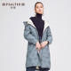 Shadow 2019 túi Winter New Letter thêu Hood trung dài lớn Thánh Vịnh Ole nữ xuống áo khoác phụ nữ