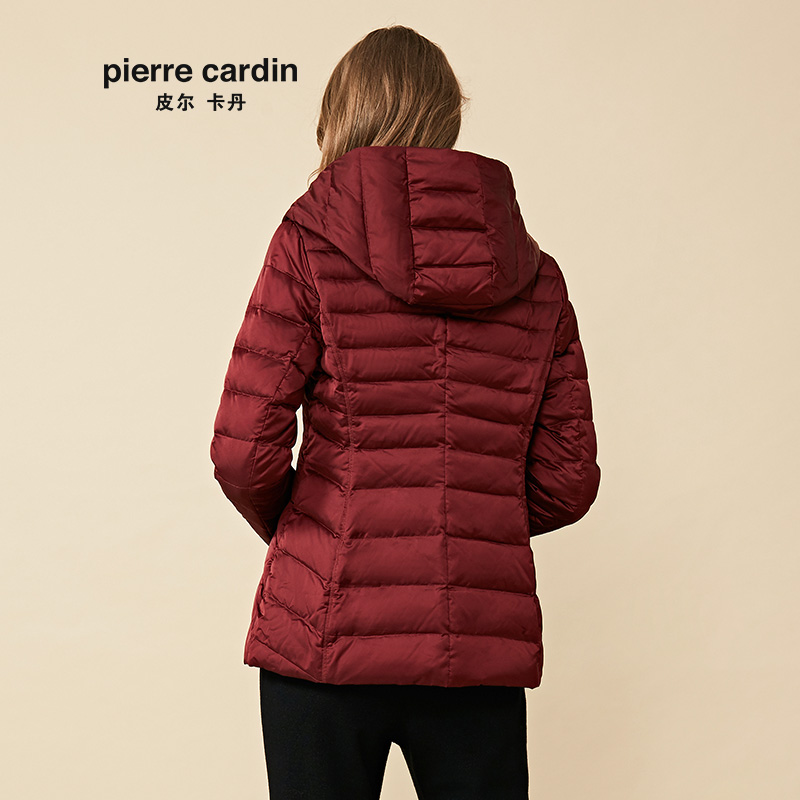 2019 Winter New Đỏ Trắng Pilkadan nữ vịt xuống áo khoác thời trang ngắn xuống áo khoác