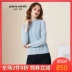 Pierre Cardin Women Spring 2020 Mới màu xanh dài tay áo dệt kim Thời trang cardigan P94KP05L0 - Áo / áo thun