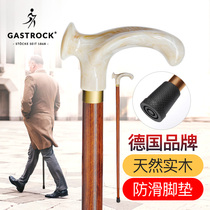 German High Shijo Import Inflection Crutches Elderly Crutch Wooden Cane Non-slip Wooden Crutch Fracture One-handed Crutch