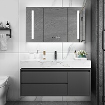 Light luxury Rock board bathroom cabinet combination bathroom modern simple wash face wash hand basin smart mirror cabinet