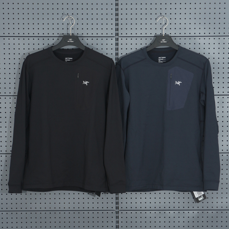 Authentic In-Stock Arcteryx Rho Lt Fleece Crew Neck Micro-Fleece T-Shirt Long-Sleeve Men's Sweatshirt Jacket