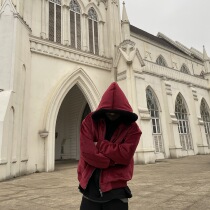 ROOLRREN extravagant high street vibe imported velvet lamb wool thickened short loose even hat jacket jacket