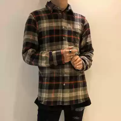 ROOLRREN 20SS luxury tide rich high street loose men's and women's flannel thickened cotton plaid shirt jacket