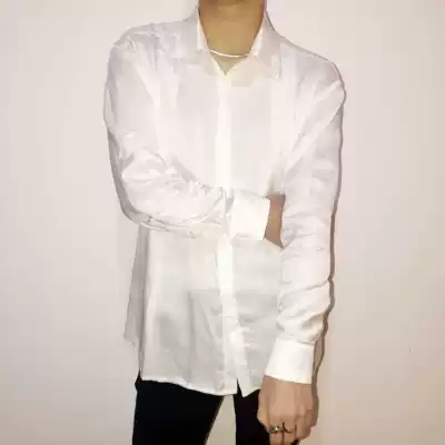 ROOLRREN 20SS luxury tide imported satin rich, wide and young, lazy, son style loose high street shirt jacket