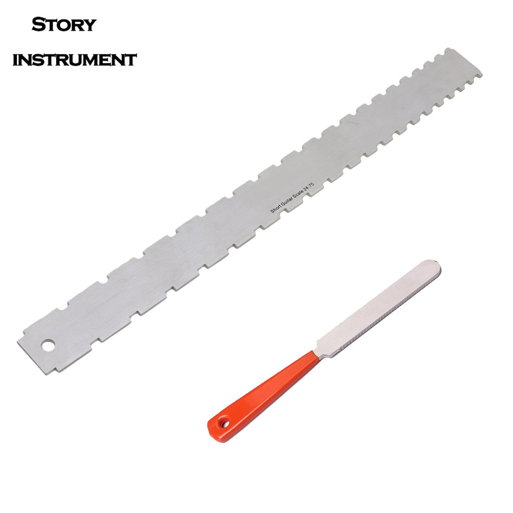Electric guitar silk fingerboard blade ruler guitar silk stainless steel file polishing repair measurement silk neck