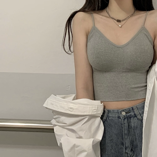 Летнее сексуальное нижнее белье, короткий топ с чашечками, с лямками, красивая спина