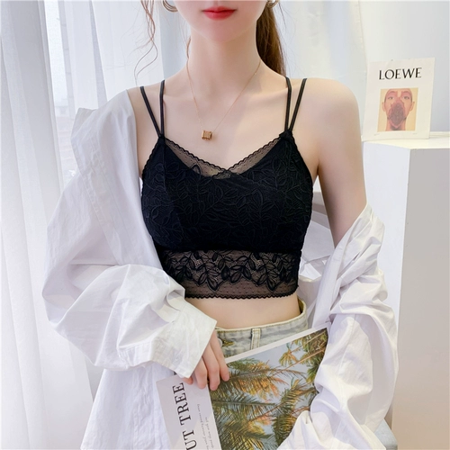 Кружевной бюстгальтер-топ, защитное белье, топ без лямок, поддерживающее нижнее белье, красивая спина