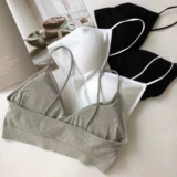 Сексуальный топ без лямок для школьников, нижнее белье, бюстгальтер-топ, бюстгальтер без косточек, поддерживающее защитное белье, топ с чашечками, в корейском стиле, тонкий ремешок